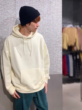 「koe（コエ）のアイテム（帽子）」を使った、Kazumaさん（メンズ・172cm）の冬コーディネート