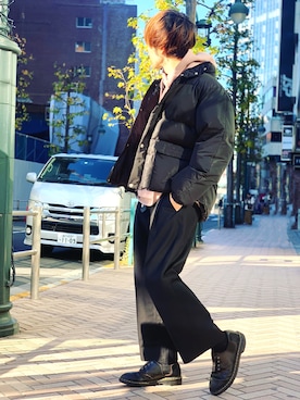 「koe（コエ）のアイテム（その他アウター）」を使った、Kazumaさん（メンズ・172cm）の冬コーディネート