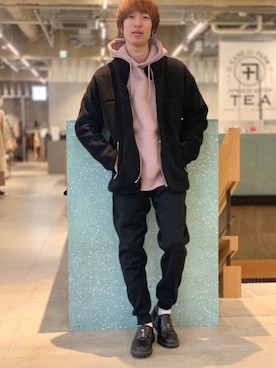 「koe（コエ）のアイテム（その他アウター）」を使った、Kazumaさん（メンズ・172cm）の冬コーディネート