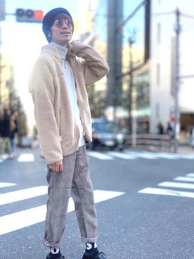 「koe（コエ）のアイテム（その他アウター）」を使った、Kazumaさん（メンズ・172cm）の冬コーディネート