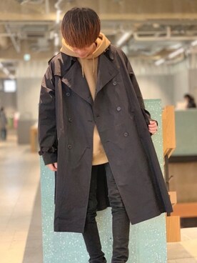 「koe（コエ）のアイテム（ダウンジャケット/コート）」を使った、Kazumaさん（メンズ・172cm）の冬コーディネート