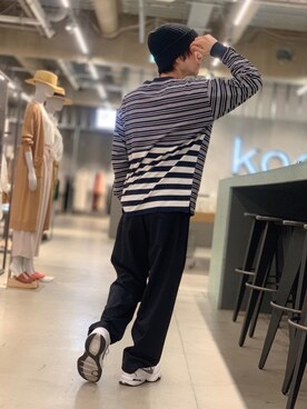 「SEVENDAYS=SUNDAY（セブンデイズサンデイ）のアイテム（シューズ）」を使った、Kazumaさん（メンズ・172cm）の春コーディネート