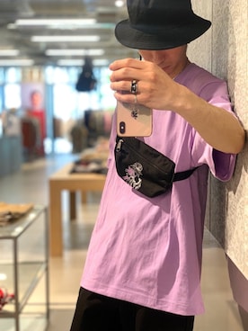 「koe（コエ）のアイテム（帽子）」を使った、Kazumaさん（メンズ・172cm）の春コーディネート