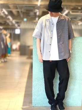 「koe（コエ）のアイテム（帽子）」を使った、Kazumaさん（メンズ・173cm）の夏コーディネート