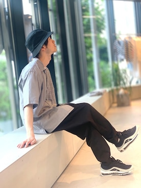 「koe（コエ）のアイテム（帽子）」を使った、Kazumaさん（メンズ・173cm）の夏コーディネート