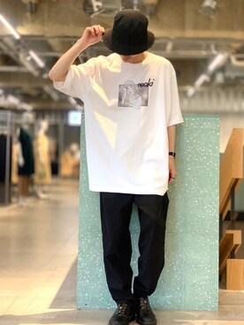 「koe（コエ）のアイテム（帽子）」を使った、Kazumaさん（メンズ・173cm）の夏コーディネート