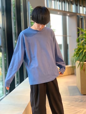 「サックスブルー」｜「アイテム（その他）」を使った、Kazumaさん（メンズ・173cm）の夏コーディネート