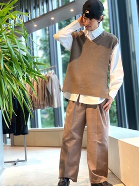 「秋のカフェオレコーデ」｜「アイテム（その他）」を使った、Kazumaさん（メンズ・172cm）の秋コーディネート
