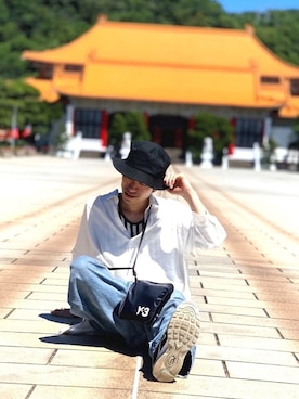 「koe（コエ）のアイテム（帽子）」を使った、Kazumaさん（メンズ・172cm）の秋コーディネート