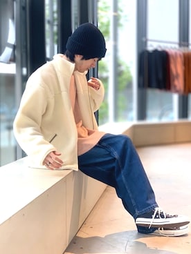「koe（コエ）のアイテム（その他アウター）」を使った、Kazumaさん（メンズ・172cm）の秋コーディネート