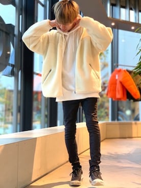 「koe（コエ）のアイテム（その他アウター）」を使った、Kazumaさん（メンズ・172cm）の冬コーディネート