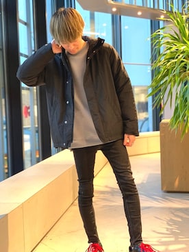 「koe（コエ）のアイテム（その他アウター）」を使った、Kazumaさん（メンズ・172cm）の冬コーディネート