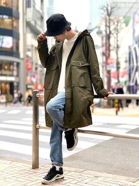 「koe（コエ）のアイテム（ブルゾン）」を使った、Kazumaさん（メンズ・172cm）の冬コーディネート