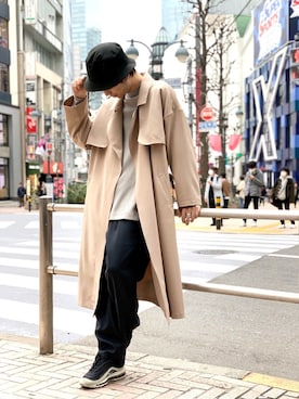 「koe（コエ）のアイテム（ブルゾン）」を使った、Kazumaさん（メンズ・172cm）の冬コーディネート
