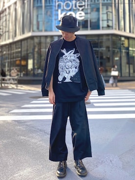 「koe（コエ）のアイテム（ブルゾン）」を使った、Kazumaさん（メンズ・172cm）の春コーディネート