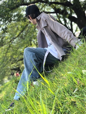 「koe（コエ）のアイテム（ブルゾン）」を使った、Kazumaさん（メンズ・172cm）の春コーディネート
