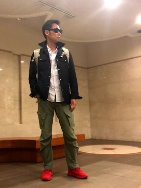 「DIFFEDUCATION（ディフデュ　ケーション）のアイテム（ジャケット/アウター）」を使った、Tripledouble567さん（メンズ・178cm）の春コーディネート