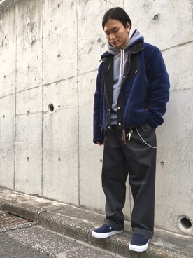 YOSHIさんの「リバーシブルマウンテンジャケット」を使ったコーディネート