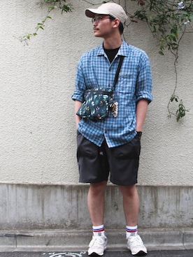 「gym master（ジムマスター）のアイテム（帽子）」を使った、YOSHIさん（メンズ・168cm）の春コーディネート