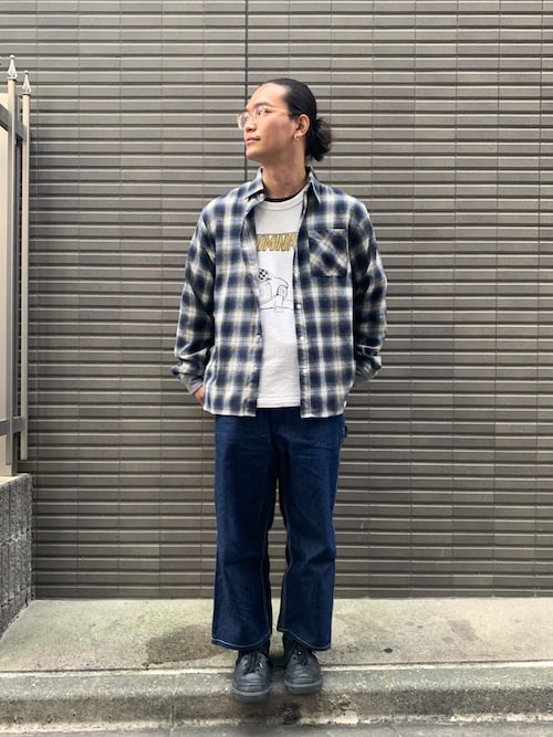 MASTER BUTTON EDITION チェック柄シャツ gym master シャツ スナップボタン2WAY チェックシャツ