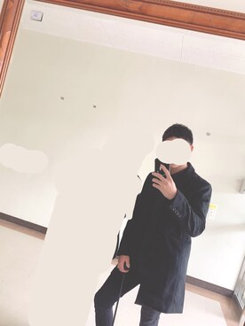 「アイテム（チェスターコート）」を使った、諒さん（メンズ・178cm・10代）の冬コーディネート