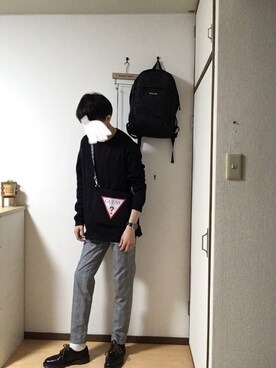 「チンスースタイル」｜シーユエン チンスーさん（メンズ・180cm）の春コーディネート