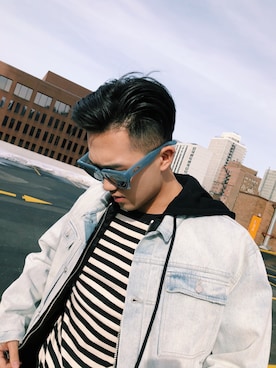 「STAMPD（スタンプド）のアイテム（ジャケット/アウター）」を使った、AlanWareさん（メンズ・185cm）の春コーディネート
