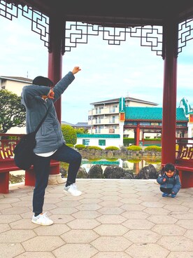 「ZOZO（ゾゾ）のスリムテーパードデニムパンツ［WOMEN］（デニムパンツ）」を使った、ZQNさん（レディース・160cm）の冬コーディネート