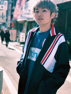 「FACETASM（ファセッタズム）のアイテム（ブルゾン）」を使った、とおるさん（メンズ・167cm）の冬コーディネート