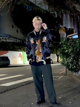 「橫須賀」｜鄭宇翔さん（メンズ・174cm）の冬コーディネート