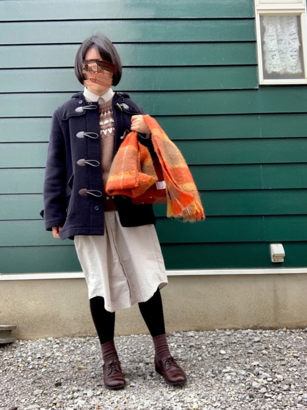 EAST BOY ダッフルコート グレー ウール EAST BOY ダッフルコート ダークグレー ウール