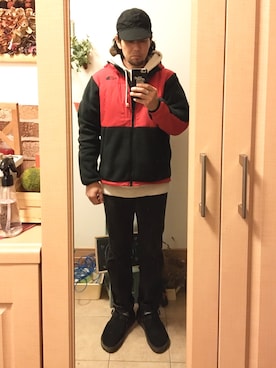 「STEVENSON OVERALL CO.（スティーブンソンオーバーオール）のアイテム（キャップ）」を使った、tomolexさん（メンズ・172cm）の冬コーディネート