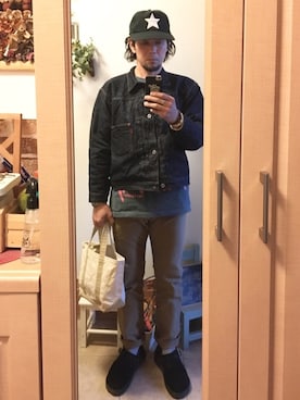 「GOWEST（ゴーウエスト）のアイテム」を使った、tomolexさん（メンズ・172cm）の冬コーディネート