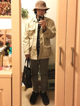 「グラミチ」｜「アイテム（デニムジャケット）」を使った、tomolexさん（メンズ・172cm）の春コーディネート