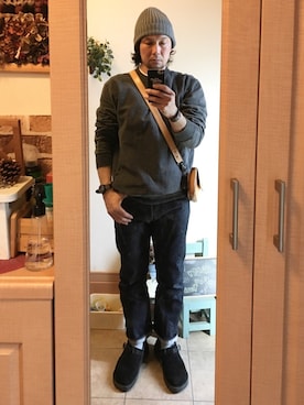 「FAR EASTERN ENTHUSIAST（ファーイースタンエンスージアスト）のアイテム（腕時計）」を使った、tomolexさん（メンズ・172cm）の春コーディネート
