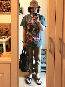 「GOWEST（ゴーウエスト）のアイテム」を使った、tomolexさん（メンズ・172cm）の夏コーディネート