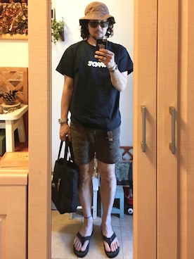 「Sunlight BELIEVER（サンライト ビリーバー）のアイテム」を使った、tomolexさん（メンズ・172cm）の夏コーディネート