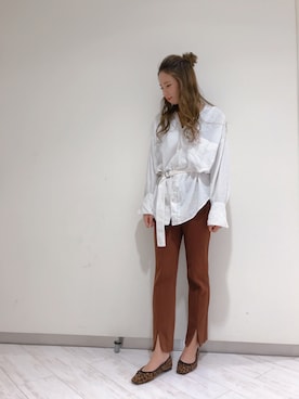 「RANDA」｜「アイテム（バレエシューズ）」を使った、Sae_nさん（レディース・165cm）の秋コーディネート