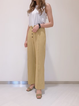 「アイテム（サンダル、グリーン系）」を使った、Sae_nさん（レディース・164cm）の夏コーディネート