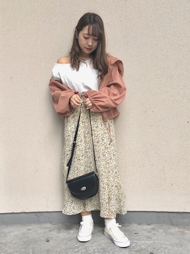 「RETRO GIRL（レトロガール）のアイテム（マウンテンパーカー）」を使った、cocoさん（レディース・150cm）の夏コーディネート