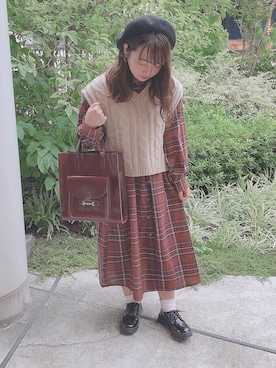 「RETRO GIRL（レトロガール）のアイテム（その他シューズ）」を使った、cocoさん（レディース・149cm）の秋コーディネート