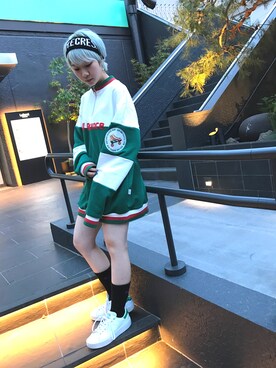 「L.H.P（エルエイチピー）のアイテム（スウェット）」を使った、オダジマ ミユキ【LHP WOMEN】さん（レディース・160cm）の春コーディネート