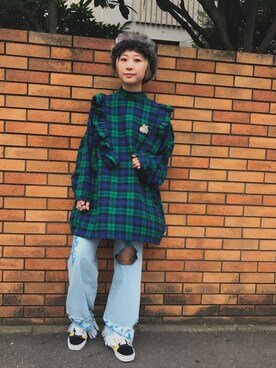 「Little sunny bite（リトルサニーバイト）のアイテム（ワンピース/ドレス）」を使った、オダジマ ミユキ【LHP WOMEN】さん（レディース・160cm）の秋コーディネート