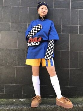 「L.H.P（エルエイチピー）のアイテム（ボディバッグ/ウエストポーチ）」を使った、オダジマ ミユキ【LHP WOMEN】さん（レディース・160cm）の秋コーディネート