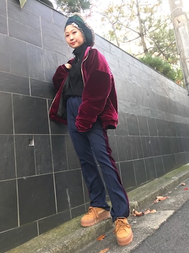「L.H.P（エルエイチピー）のアイテム（キャスケット）」を使った、オダジマ ミユキ【LHP WOMEN】さん（レディース・160cm）の秋コーディネート