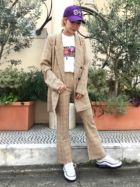 「GHOSPELL（ゴスペル）のアイテム（パンツ）」を使った、オダジマ ミユキ【LHP WOMEN】さん（レディース・160cm）の夏コーディネート