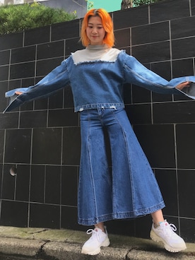 「L.H.P（エルエイチピー）のアイテム（ニット/セーター）」を使った、オダジマ ミユキ【LHP WOMEN】さん（レディース・160cm）の秋コーディネート