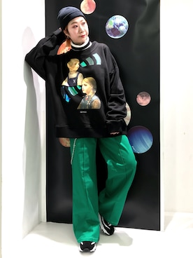 「L.H.P（エルエイチピー）のアイテム（スウェット）」を使った、オダジマ ミユキ【LHP WOMEN】さん（レディース・160cm）の秋コーディネート