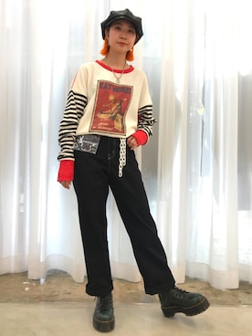 「L.H.P（エルエイチピー）のアイテム（ニット/セーター）」を使った、オダジマ ミユキ【LHP WOMEN】さん（レディース・160cm）の秋コーディネート