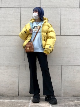 「Little sunny bite（リトルサニーバイト）のアイテム（ジャケット/アウター）」を使った、オダジマ ミユキ【LHP WOMEN】さん（レディース・160cm）の冬コーディネート